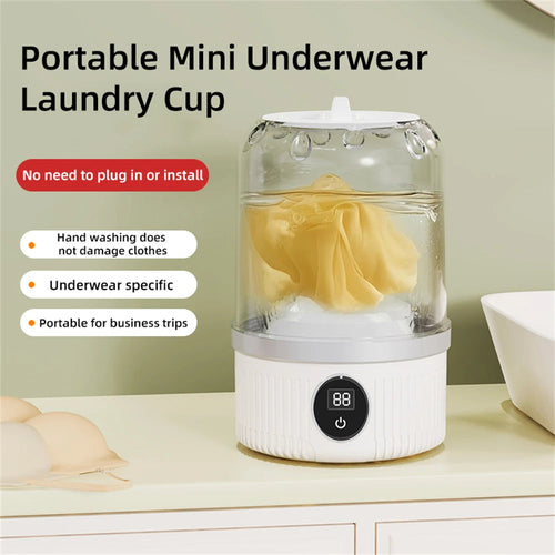 Portable Mini Washing Machine for Underwear and Socks, Portable