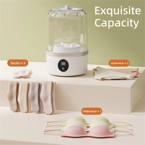 Portable Mini Washing Machine for Underwear and Socks, Portable